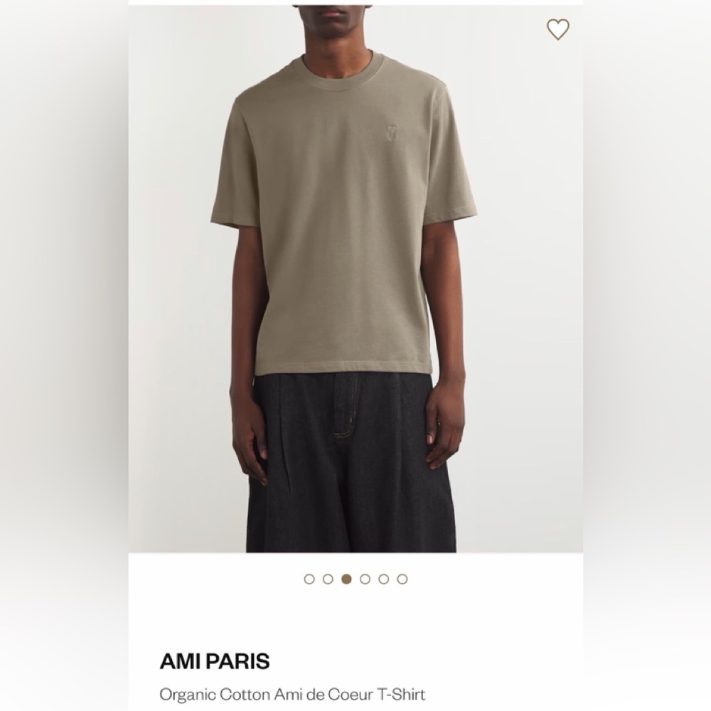 Ami BEIGE COTTON AMI DE COEUR T-SHIRT